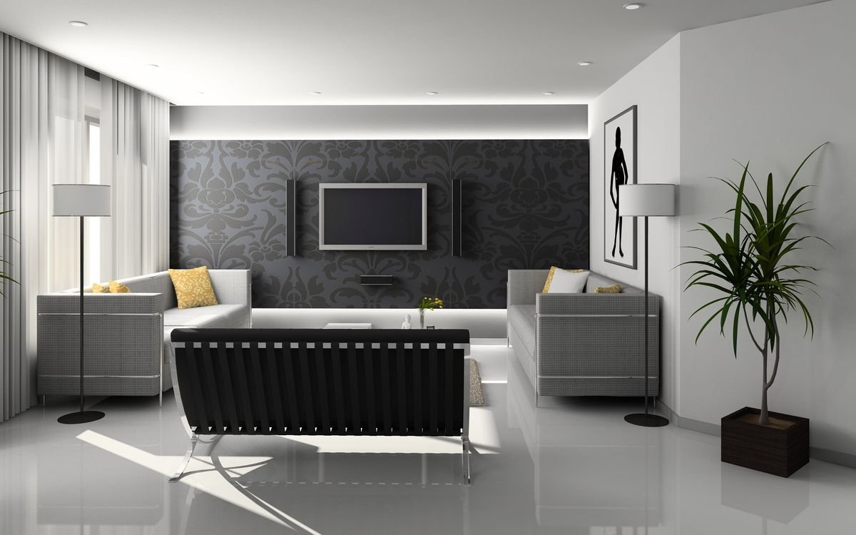 Feature wall with architectural lighting